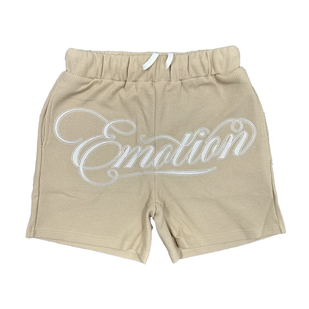 Mixed Emotion Shorts: Cream Signature | Shop Now