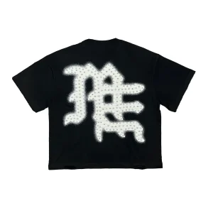 Mixed Emotion Black End Rhinestone Tee