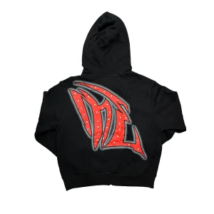 Mixed Emotion Black "Graffiti" Rhinestone Hoodie