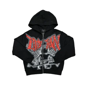 Black Graffiti Rhinestone Hoodie