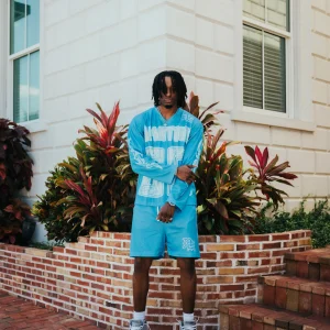 Mixed Emotion Blue Lightning Shorts