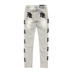 Mixed Emotion Monogram Denim Grey Wash
