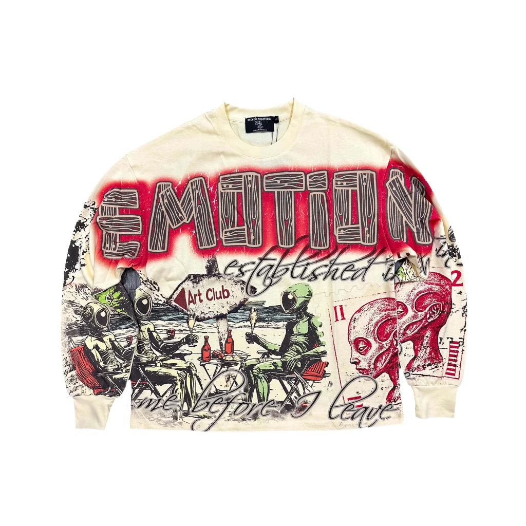 Mixed Emotion T Shirt cream Art Club long sleeve