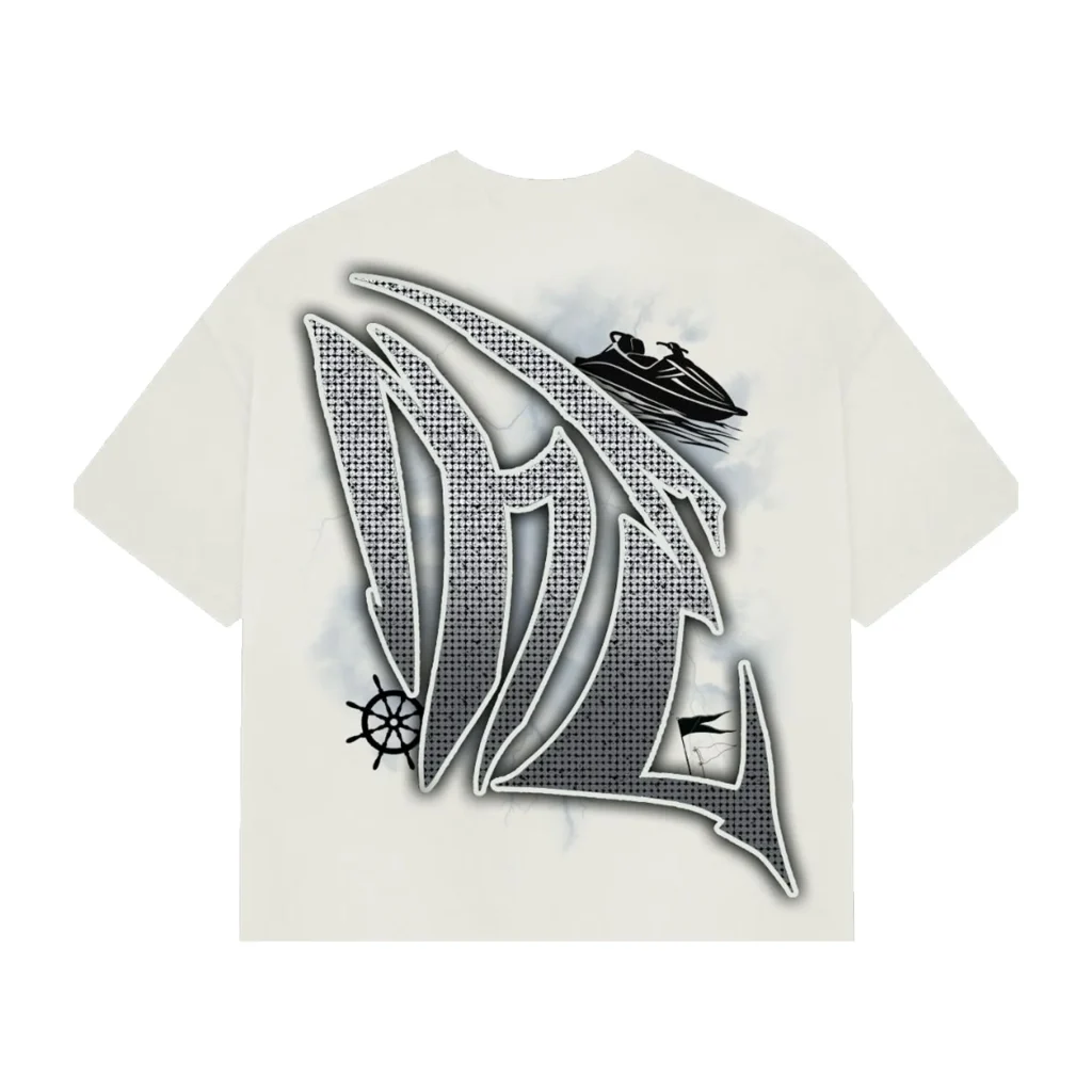 Mixed Emotion Cream Jetski Rhinestone Tee