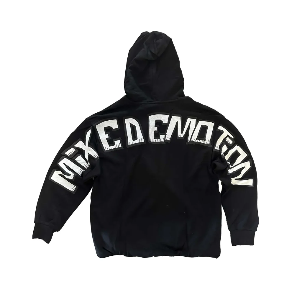 Mixed Emotion Black "Monster" Cropped Hoodie