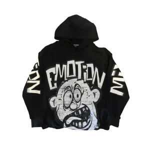 Black Monster Cropped Hoodie