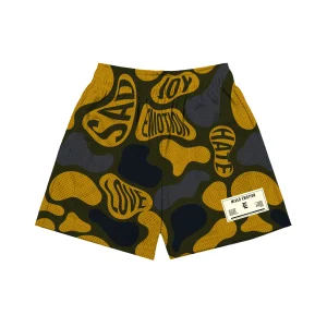 Mixed Emotion Shorts green emotional camo streetwear
