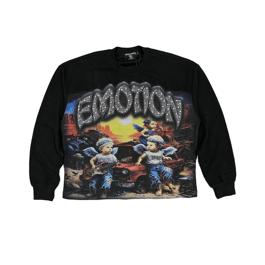Mixed Emotion Black Sunrise Angel Thermal Long Sleeve