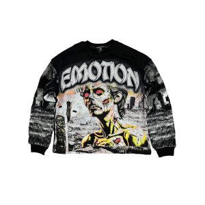 Mixed Emotion Long Sleeve Tombstone Graphic
