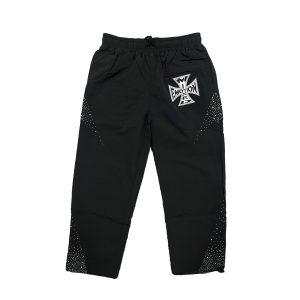 Mixed Emotion Black Classic Iron Cross Nylon Sweatpants