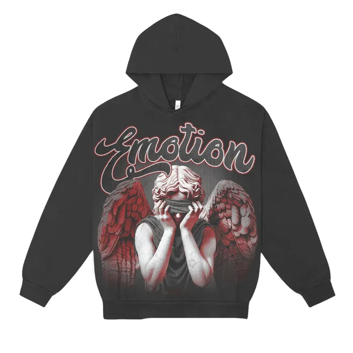 5b0fa93c74b37f91522929993b2870a3.MixedEmotionGreyBlindedHoodie Mixed Emotion Hoodie – Black Blinded Graphic Edition