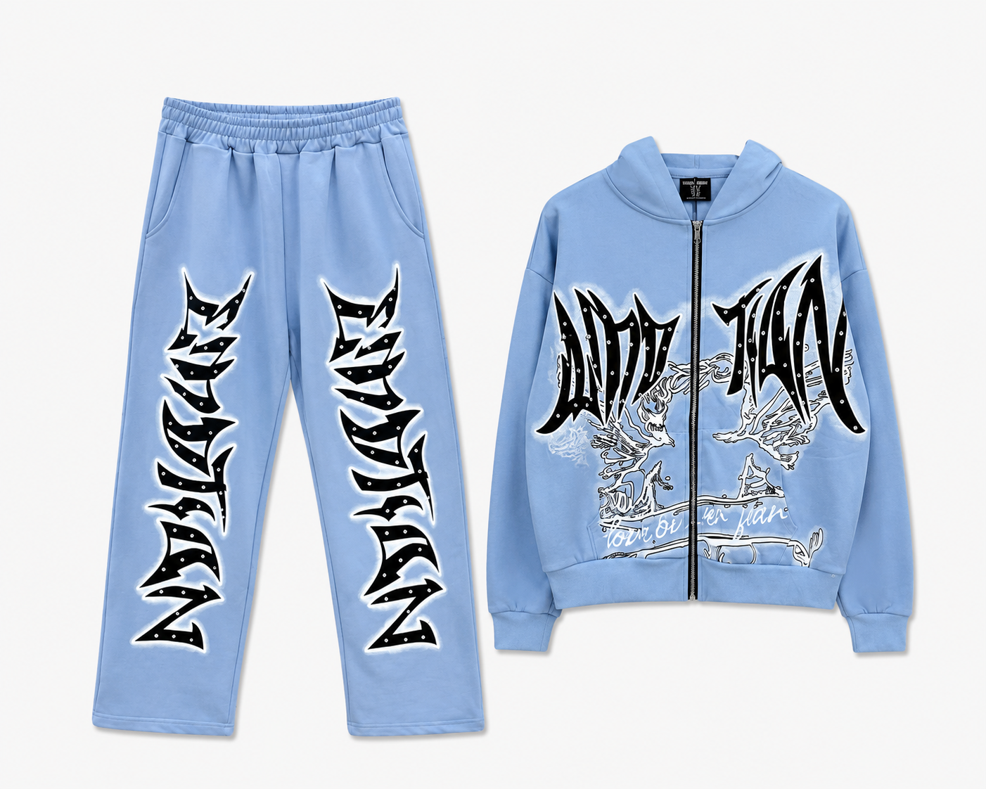 ChatGPT Image Aug 25, 2026, 02_04_44 PM Mixed Emotion Graffiti Rhinestone Tracksuit Set