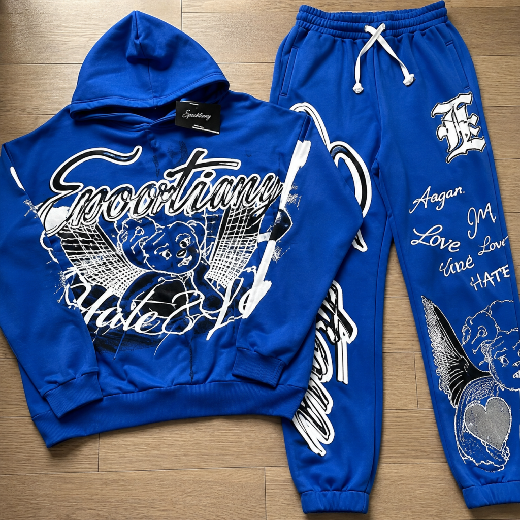 Mixed Emotion Tracksuit – Graffiti Blue Edition