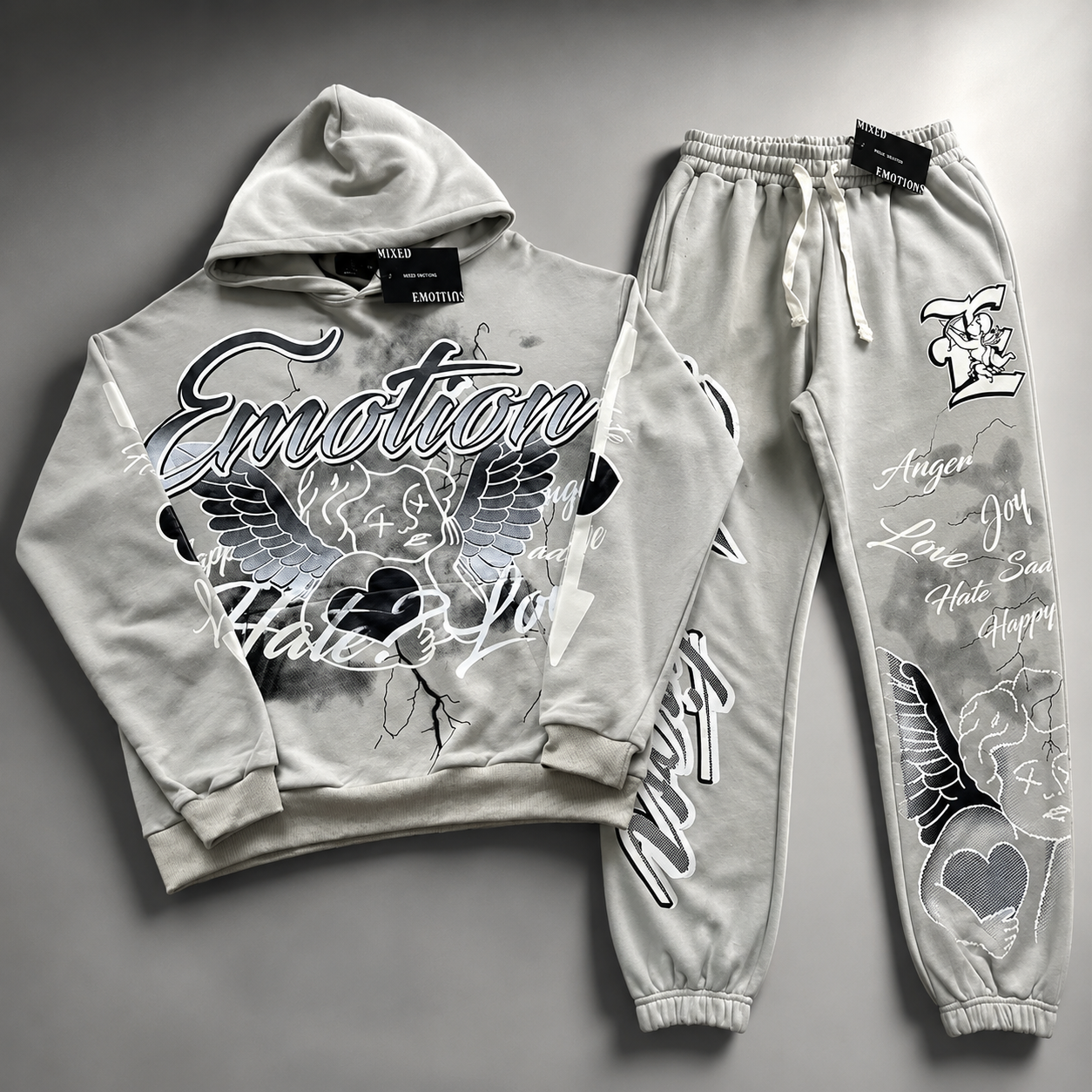 Mixed Emotion Graffiti Grey Tracksuit Mixed Emotion Graffiti Grey Tracksuit