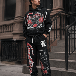 Mixed Emotion Graffiti Black Tracksuit