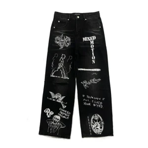 Mixed Emotion Black Canvas Denim