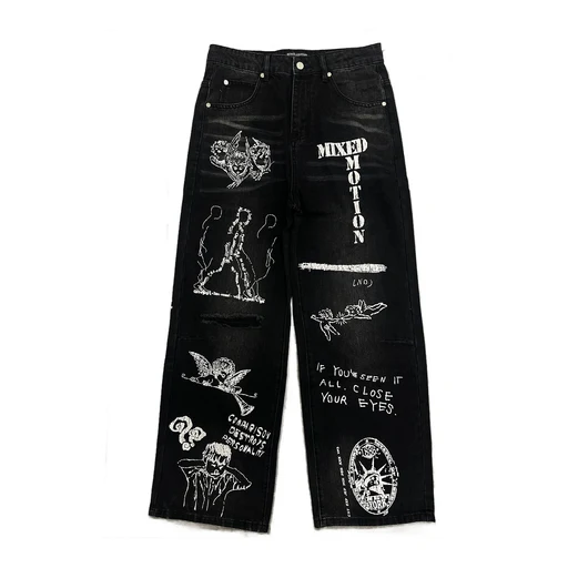 Mixed Emotion Black Canvas Denim