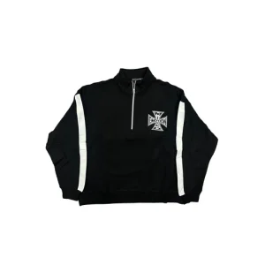 Mixed Emotion Black Quarter-Zip Jacket