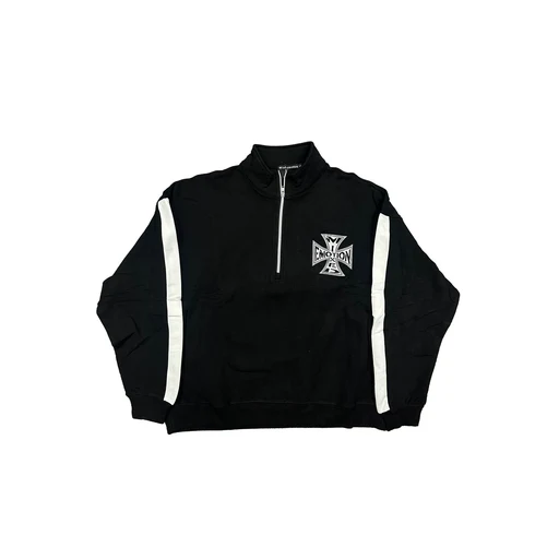 Mixed Emotion Black Quarter-Zip Jacket