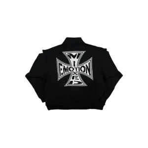 Mixed Emotion Black Quarter-Zip Jacket