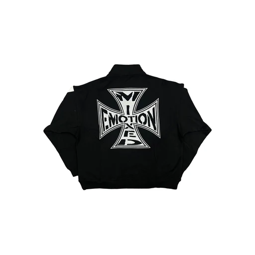 Mixed Emotion Black Quarter-Zip Jacket