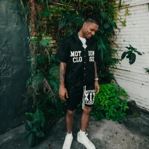 Mixed Emotion Black Backyard Nylon Shirt