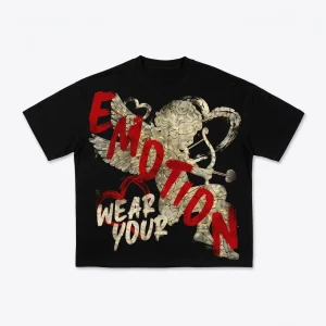 Mixed Emotion Y2K Black Shirt