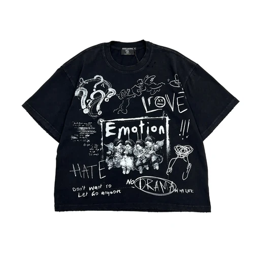 IMG-8742 Mixed Emotion Black Chaos Tee